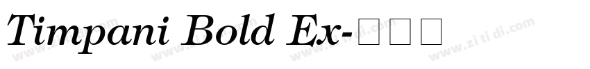 Timpani Bold Ex字体转换